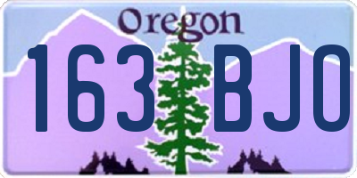 OR license plate 163BJO