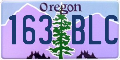 OR license plate 163BLC
