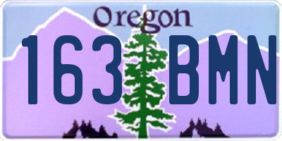 OR license plate 163BMN