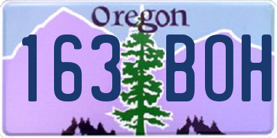 OR license plate 163BOH