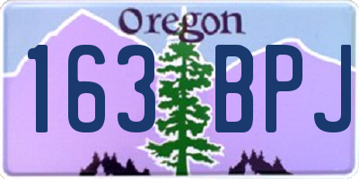 OR license plate 163BPJ