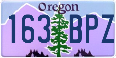OR license plate 163BPZ