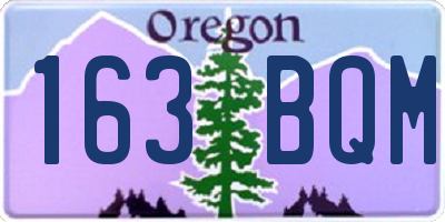 OR license plate 163BQM