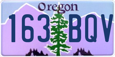 OR license plate 163BQV