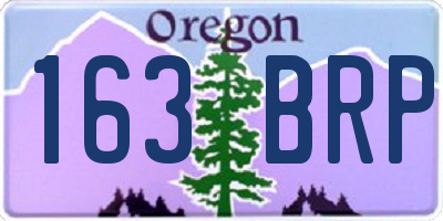 OR license plate 163BRP
