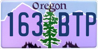 OR license plate 163BTP