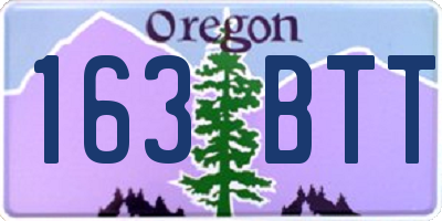 OR license plate 163BTT