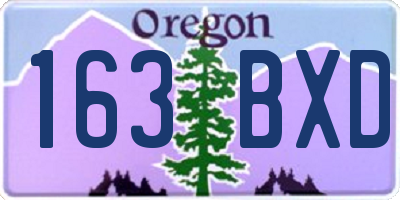 OR license plate 163BXD
