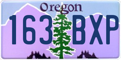 OR license plate 163BXP