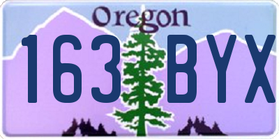 OR license plate 163BYX