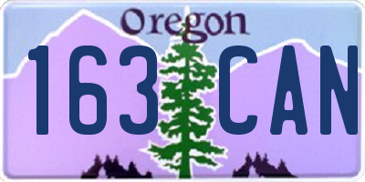 OR license plate 163CAN