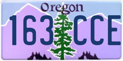 OR license plate 163CCE