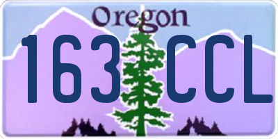OR license plate 163CCL
