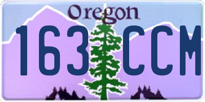 OR license plate 163CCM