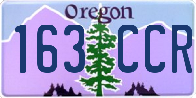 OR license plate 163CCR