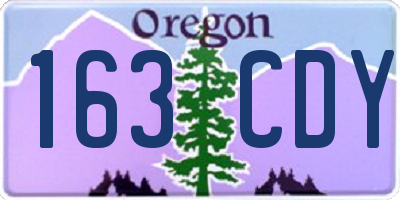 OR license plate 163CDY