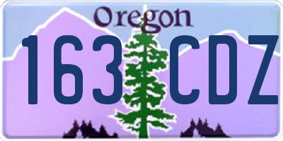 OR license plate 163CDZ