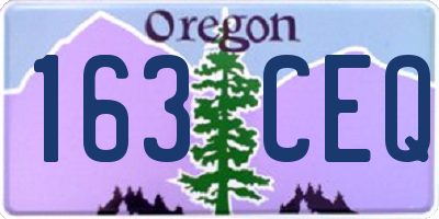 OR license plate 163CEQ
