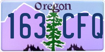 OR license plate 163CFQ