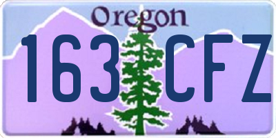 OR license plate 163CFZ