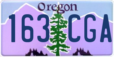 OR license plate 163CGA