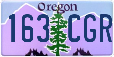 OR license plate 163CGR