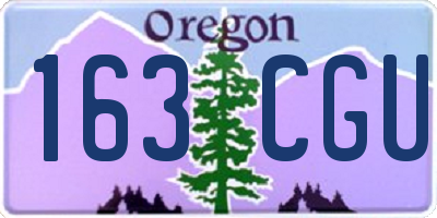 OR license plate 163CGU