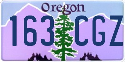 OR license plate 163CGZ