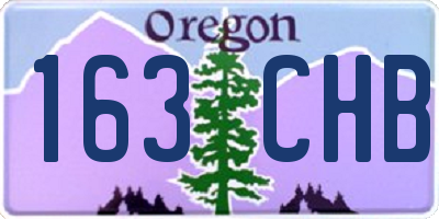 OR license plate 163CHB