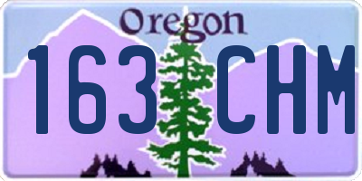 OR license plate 163CHM