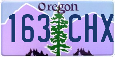 OR license plate 163CHX