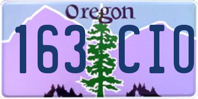 OR license plate 163CIO