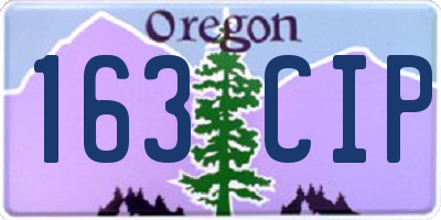 OR license plate 163CIP