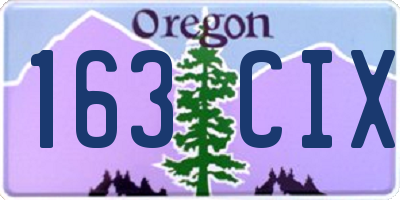 OR license plate 163CIX