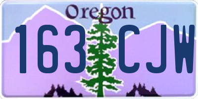 OR license plate 163CJW