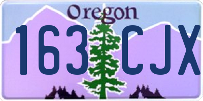 OR license plate 163CJX