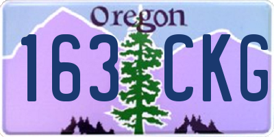 OR license plate 163CKG
