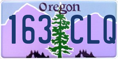 OR license plate 163CLQ