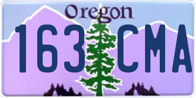 OR license plate 163CMA