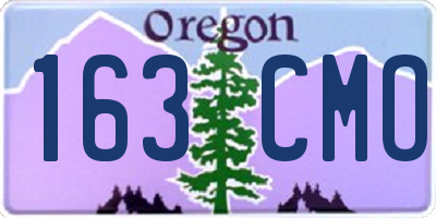 OR license plate 163CMO