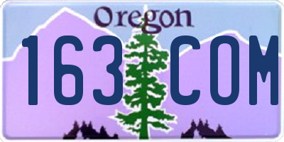 OR license plate 163COM