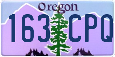 OR license plate 163CPQ