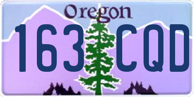 OR license plate 163CQD