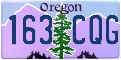 OR license plate 163CQG