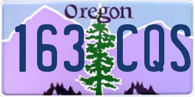 OR license plate 163CQS