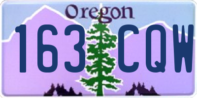 OR license plate 163CQW