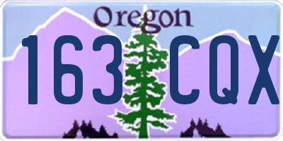 OR license plate 163CQX