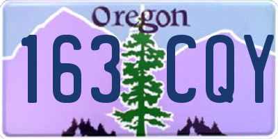 OR license plate 163CQY