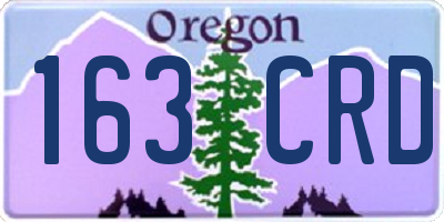OR license plate 163CRD
