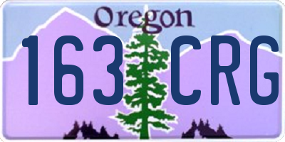 OR license plate 163CRG